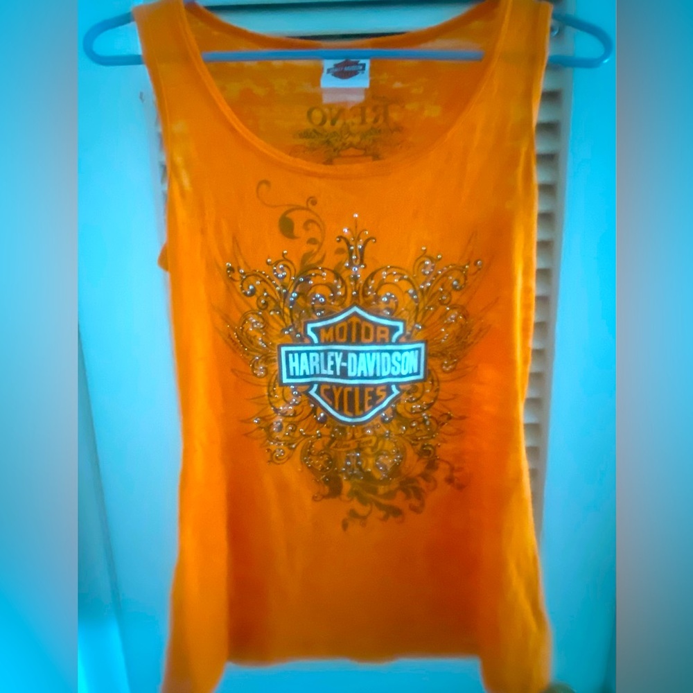 Harley Davidson Orange Tank Small